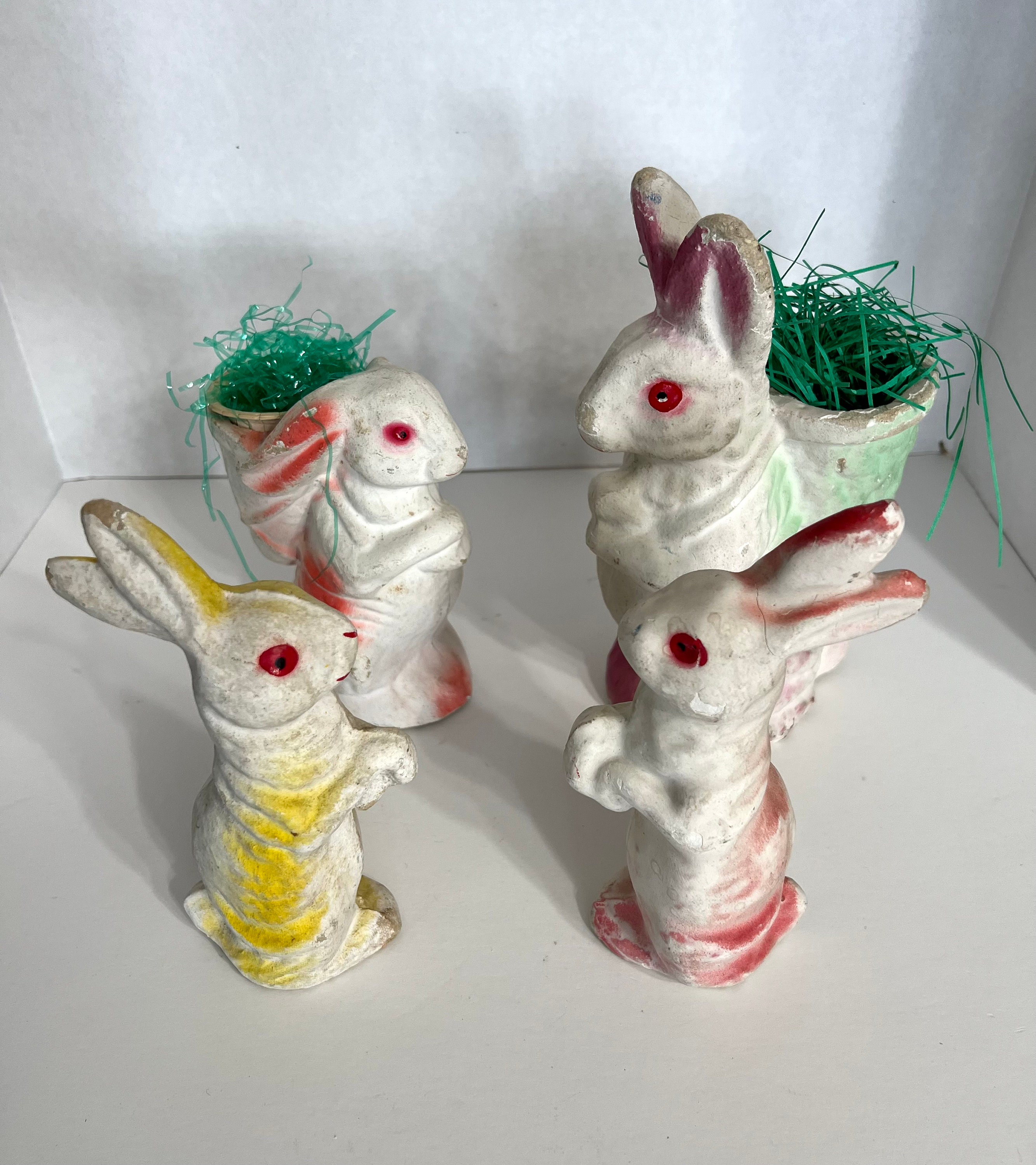 Vintage Tissue Paper Bunny Party Garland Easter new old stock