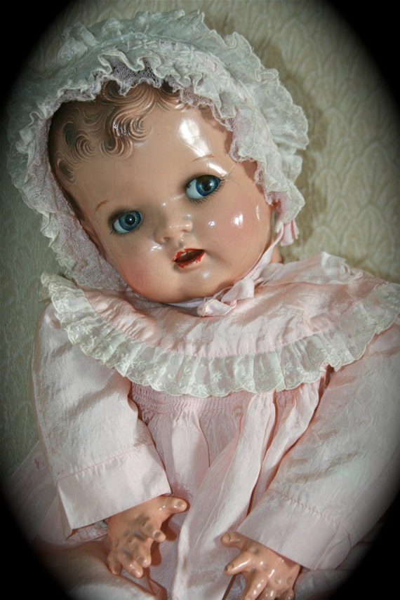 Adorable Vintage 1940's Composition Baby Doll Moving Etsy