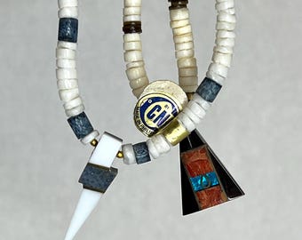Two Vintage 1970's Puka Shell Necklaces from the Philippines