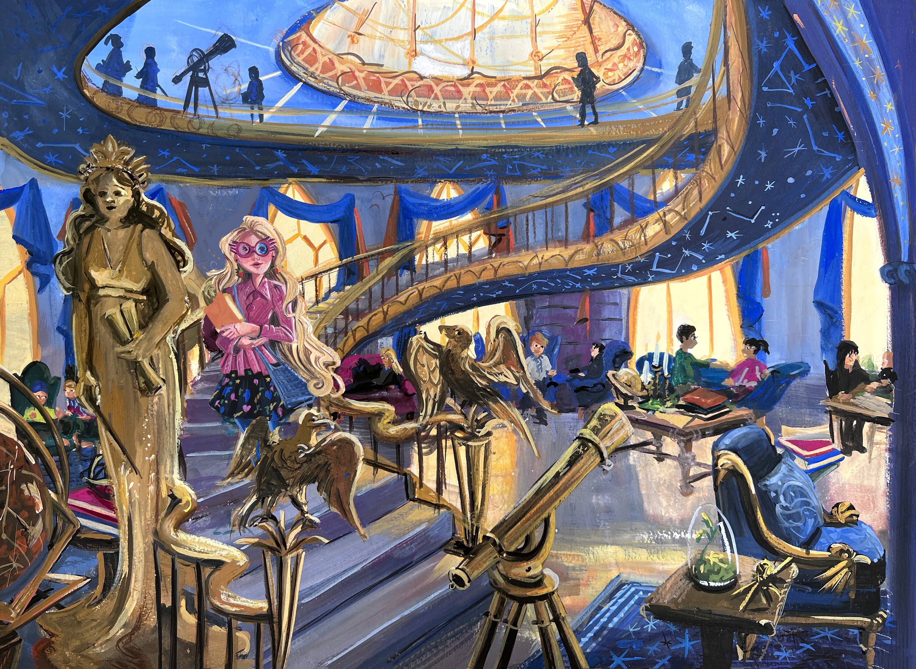 Wizard Common Room (blue) - Etsy