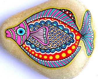 Fish Stone - One of a Kind, Hand Painted - I Sassi dell'Adriatico (Adriatic Sea Stone)