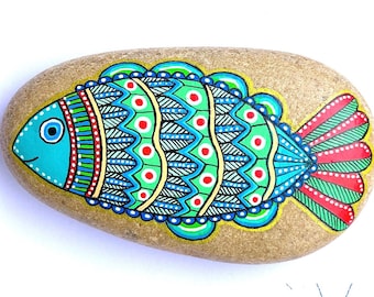 Fish Stone - One of a Kind, Hand Painted - I Sassi dell'Adriatico (Adriatic Sea Stone)