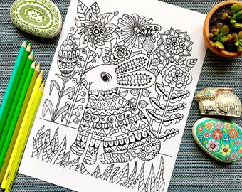 Bunny *Instant Download* Coloring page