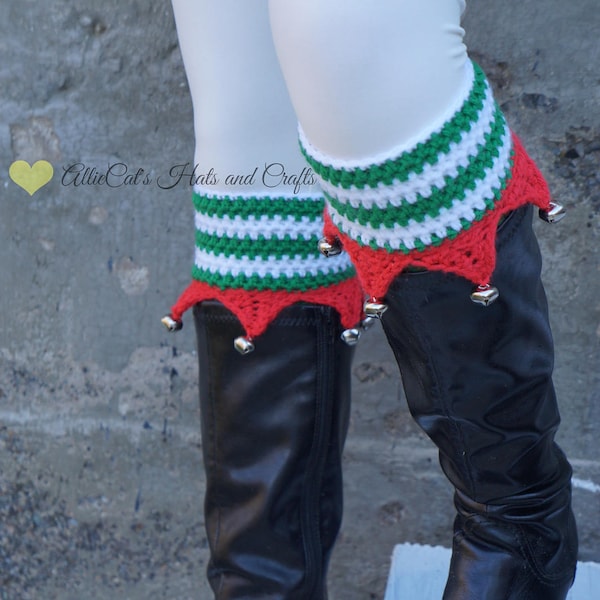 Crochet Pattern- Christmas Elf Boot Cuffs