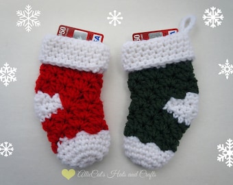 Crochet Pattern- Very Merry Mini Christmas Stocking- DIY Instant Download