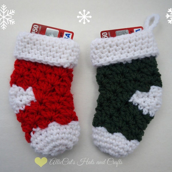 Crochet Pattern- Very Merry Mini Christmas Stocking- DIY Instant Download