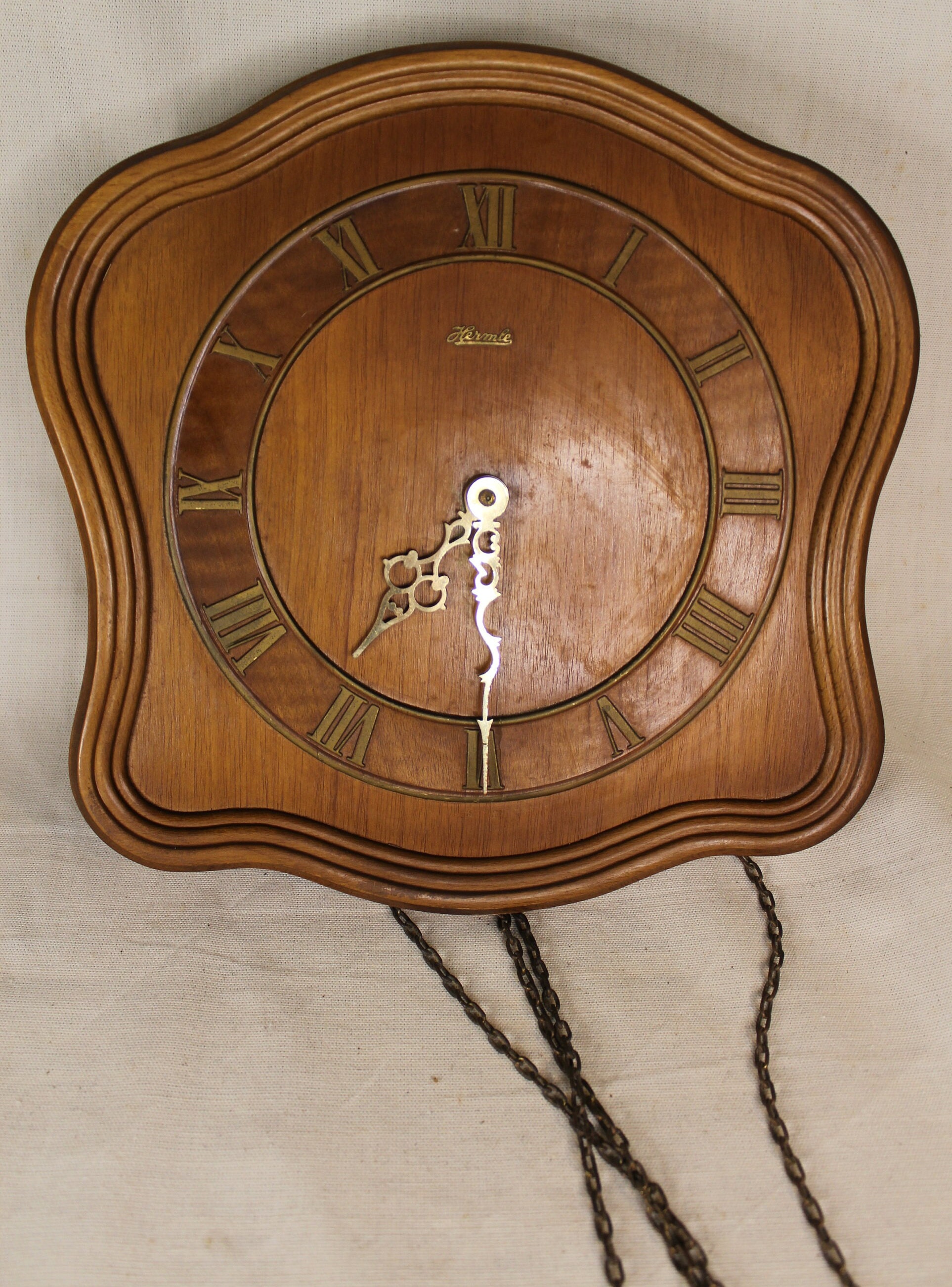 Antique Art Deco Hermle Wood Germany Wall Pendulum Clock 12" - Etsy