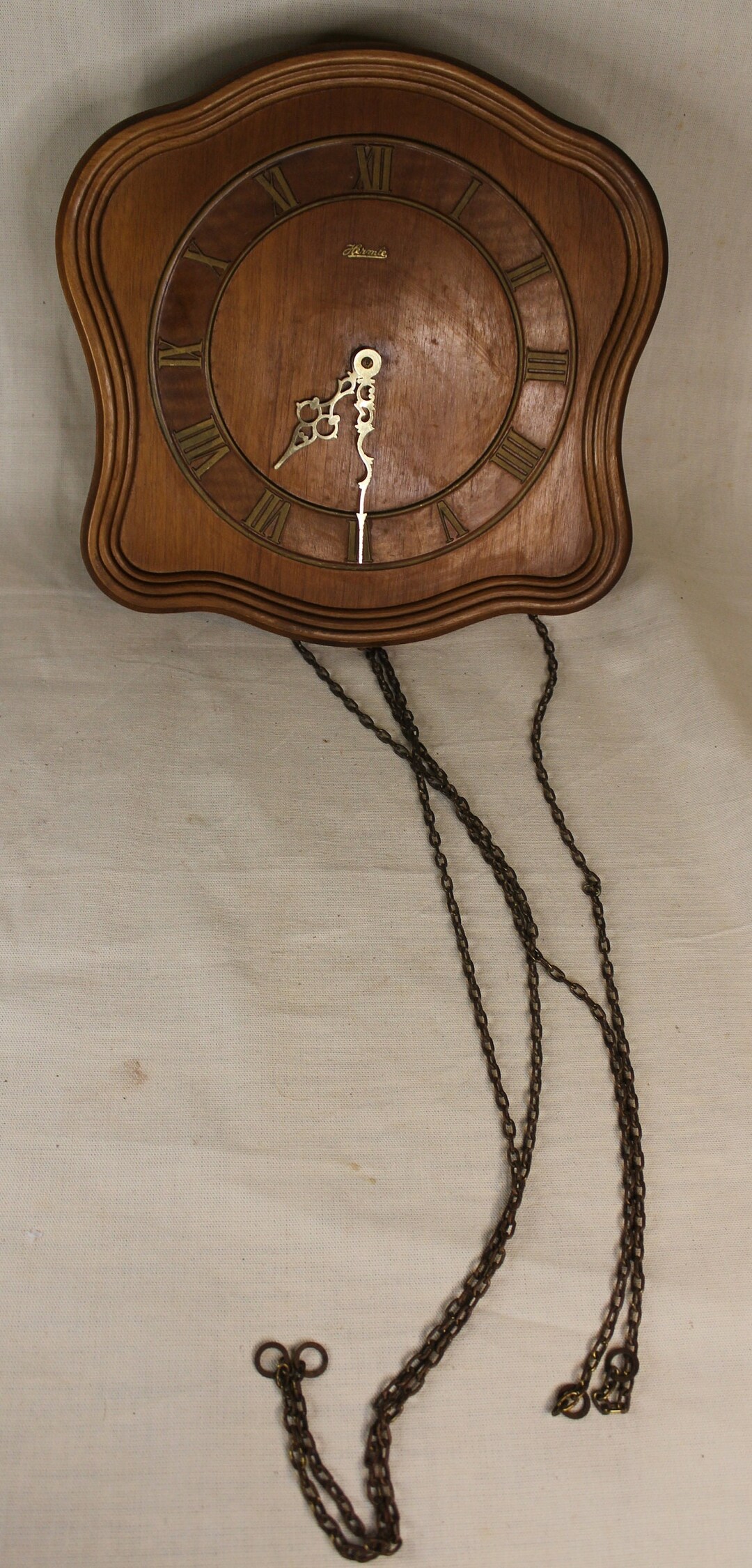 Antique Art Deco Hermle Wood Germany Wall Pendulum Clock 12" - Etsy