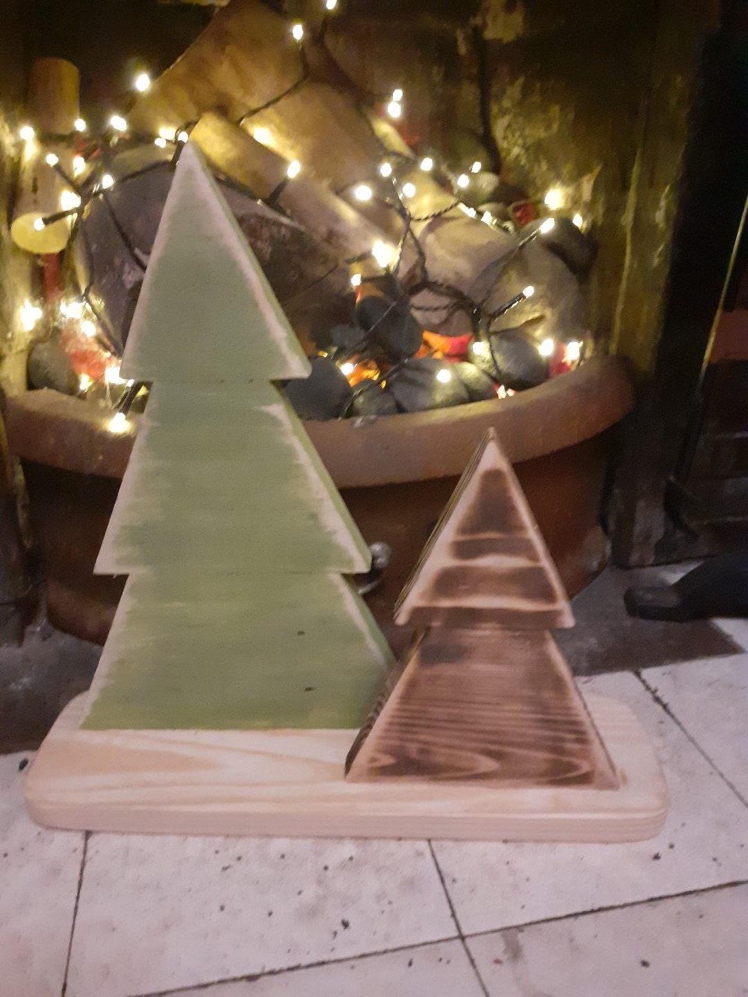 Rustic xmas trees/xmas 2021/wood christmas trees/table centrepiece/wood