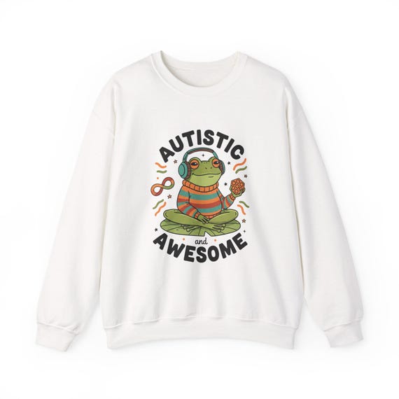 Autistic Frog Crewneck Sweatshirt | Neurodiversity Pride Frog-core Meme