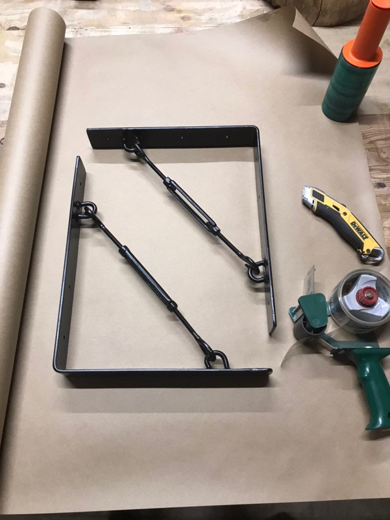 Turn Buckle Wall Mounted Table Brackets Etsy