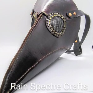 Leather Plague Doctor Mask (stitched)