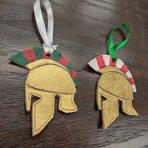 Greek Helmet Leather Ornament