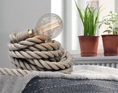 Decorative Nautical Sisal Rope / Eco Glass Globe Lamp / Ceiling Light