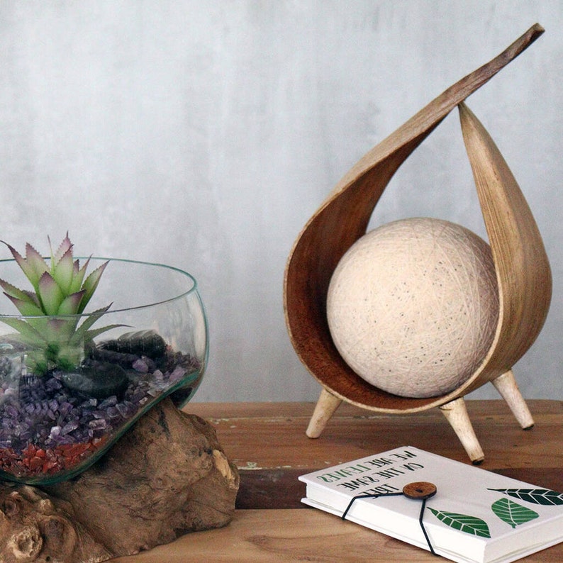 Handmade Natural Coconut Leaf Lamp image 2