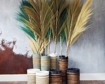 Large Rayung Grass And Natural Vases Bundle Kit