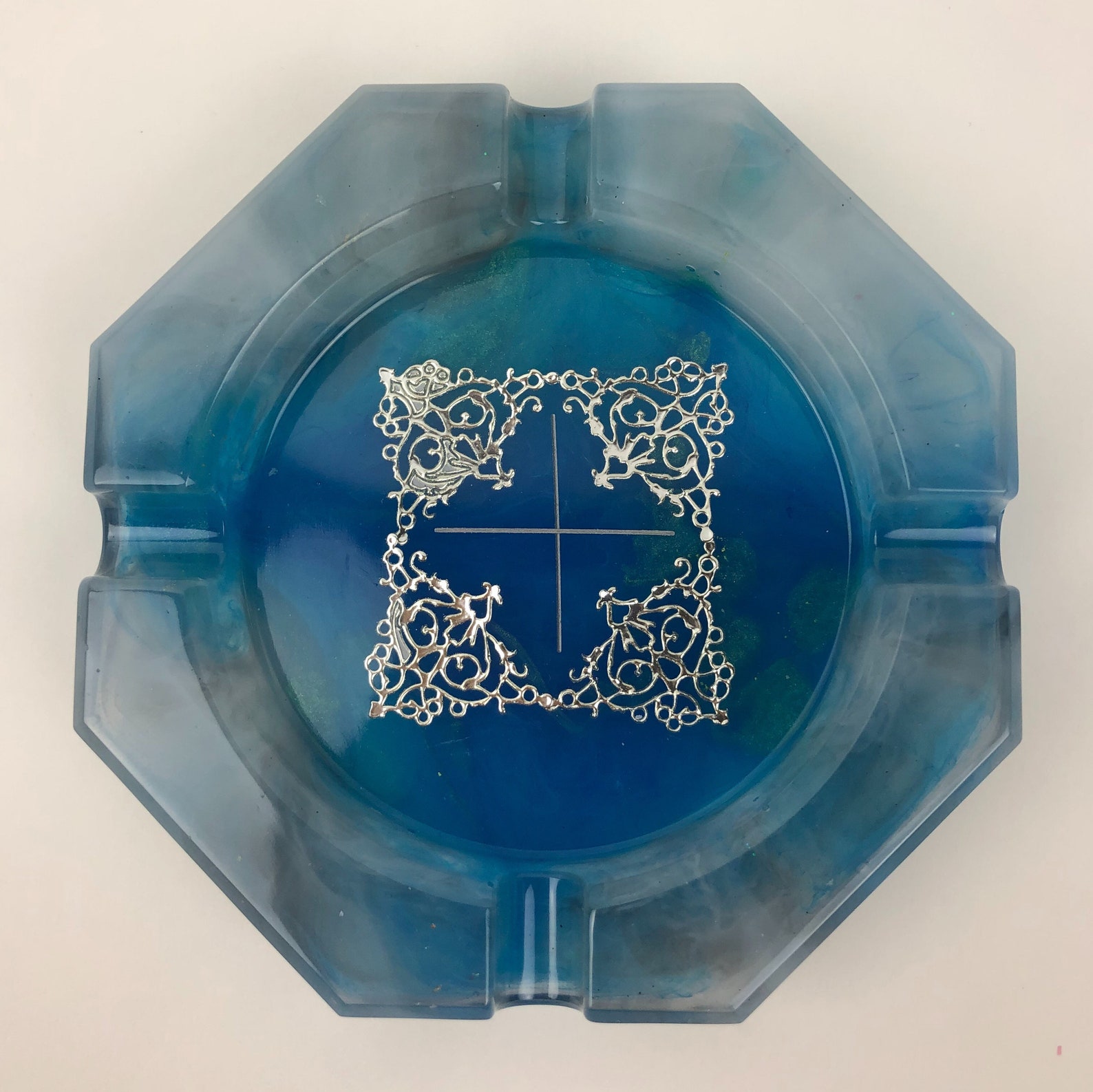 Marble Ashtray made of Resin Etsy