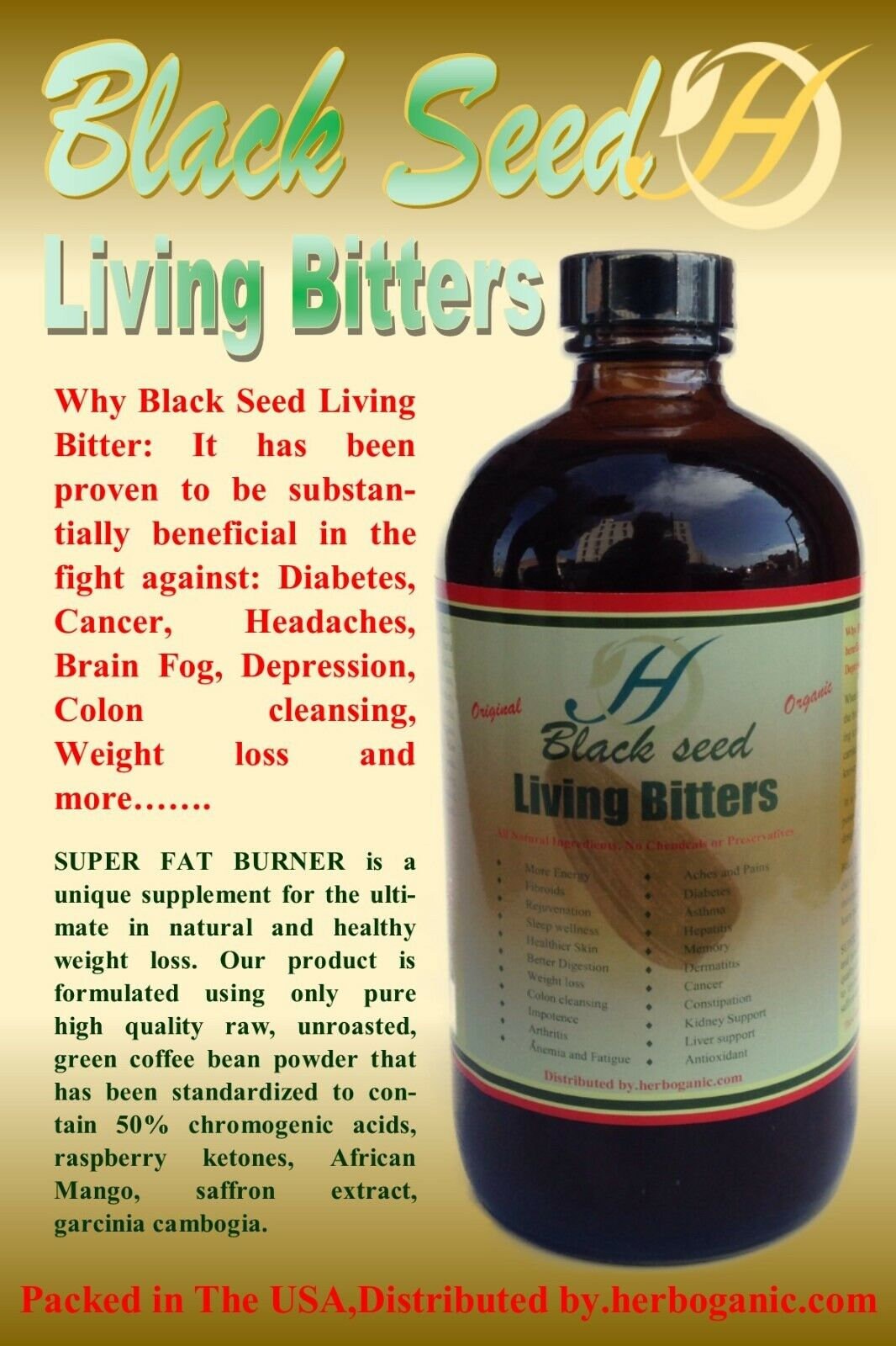 Black Seed Living Bitters Organic Detox Health Remedies Etsy Canada