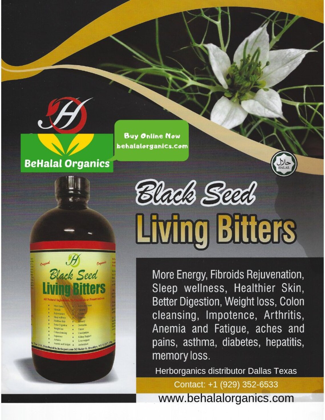 Black Seed Living Bitters Organic Detox Health Remedies Etsy Canada