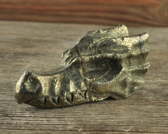 Pyrite Dragon Carving, Pyrite Crystal, Pyrite, Dragon, Crystal Decor, Home Decor, Dragon Carving, Reiki, Crystal Healing, Crystal Dragon