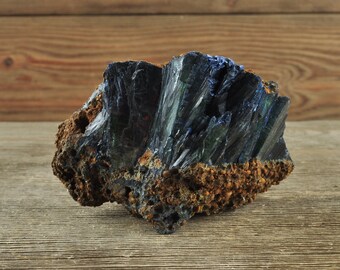 Gorgeous Vivianite in Matrix Raw Specimen, Phosphate Mineral, Blue-Green, Iron-Magnesium, Crystal