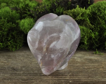 Natural Realistic Fluorite Alien Starbeing Crystal Skull, Mini!