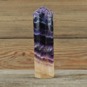 Rainbow Fluorite Cylinder, 4 inches tall!