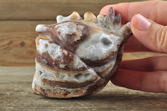 Mexican Crazy Lace Agate, Crystal Human Heart! Crystal Decor, Halloween Decor Crystal Carving, Home Decor, Reiki, Agate, Crystal Heart