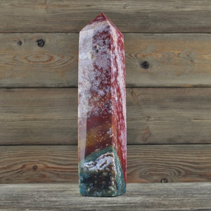Beautiful Ocean Jasper Tower, 7.5 inches tall!