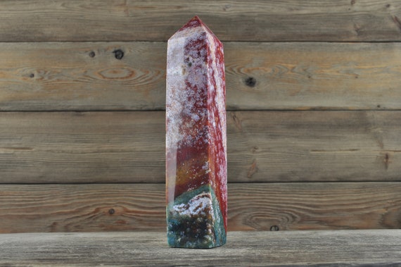 Beautiful Ocean Jasper Tower, 7.5 inches tall!