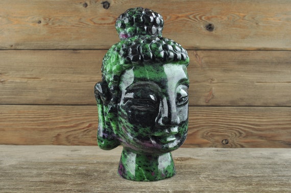 Ruby in Zoisite, Crystal Buddha, Ruby, Zen Decor, Buddha, Yoga Home Decor, Buddhist Decor, Home Decor, Crystal Decor