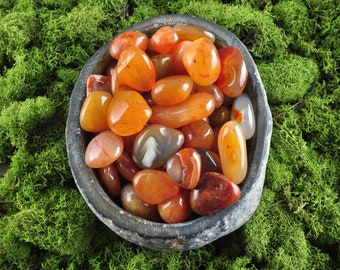 Tumbled Carnelian Stone, Sacral Chakra Crystal Specimen