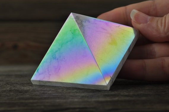 Beautiful Howlite Aura Pyramid, Medium!