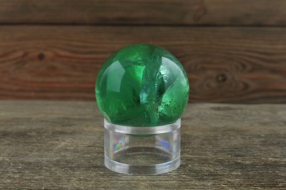 Clear Green Fluorite Sphere, Rainbow Fluorite Crystal, Green Fluorite, Fluorite Specimen, Crystal Decor, Home Decor, Blue Crystal, Mineral