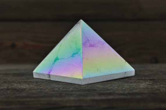 Beautiful Howlite Aura Pyramid, Medium!