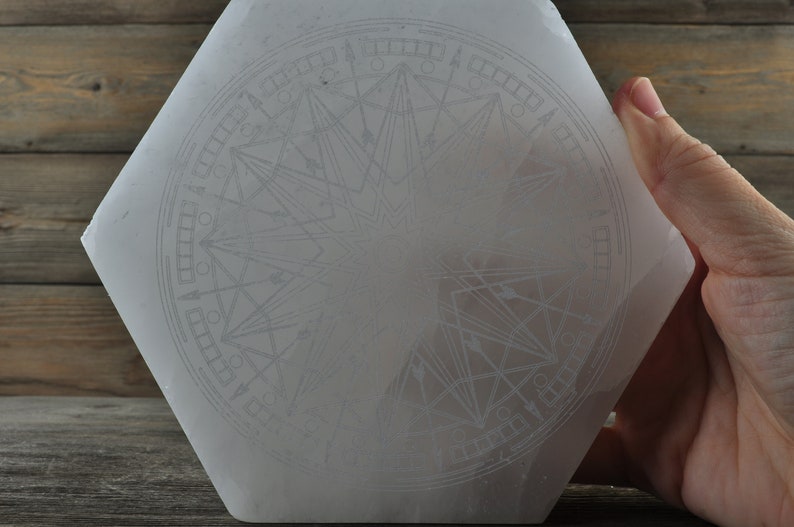 Etched Selenite Gridding Plate Large image 4