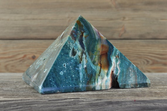 Beautiful Ocean Jasper Pyramid, Large!