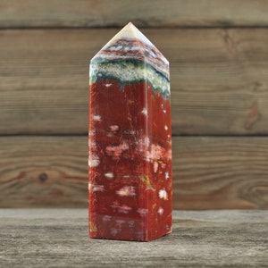 Beautiful Ocean Jasper Tower, 4.25 inches tall!