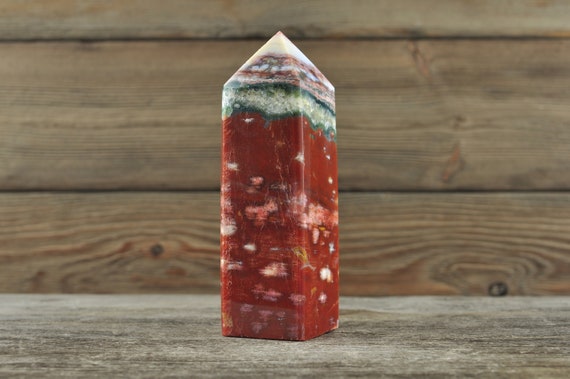 Beautiful Ocean Jasper Tower, 4.25 inches tall!