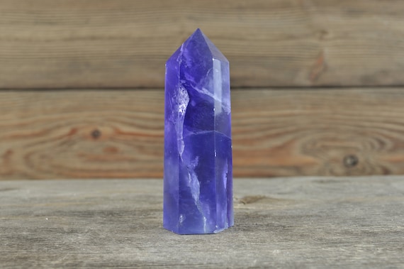 Rainbow Fluorite Point, 3.25 inches tall!