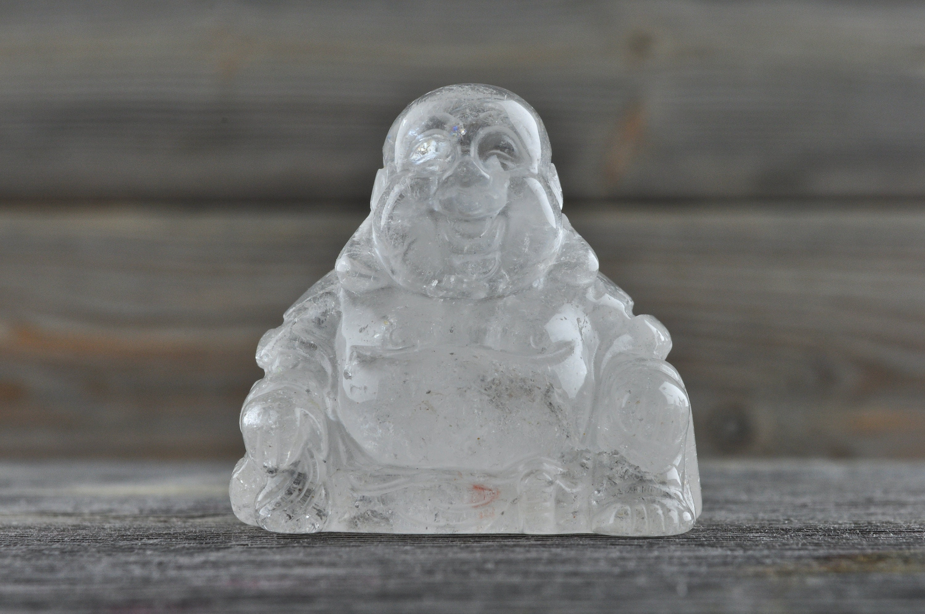 Beautiful Clear Quartz Buddha Carving