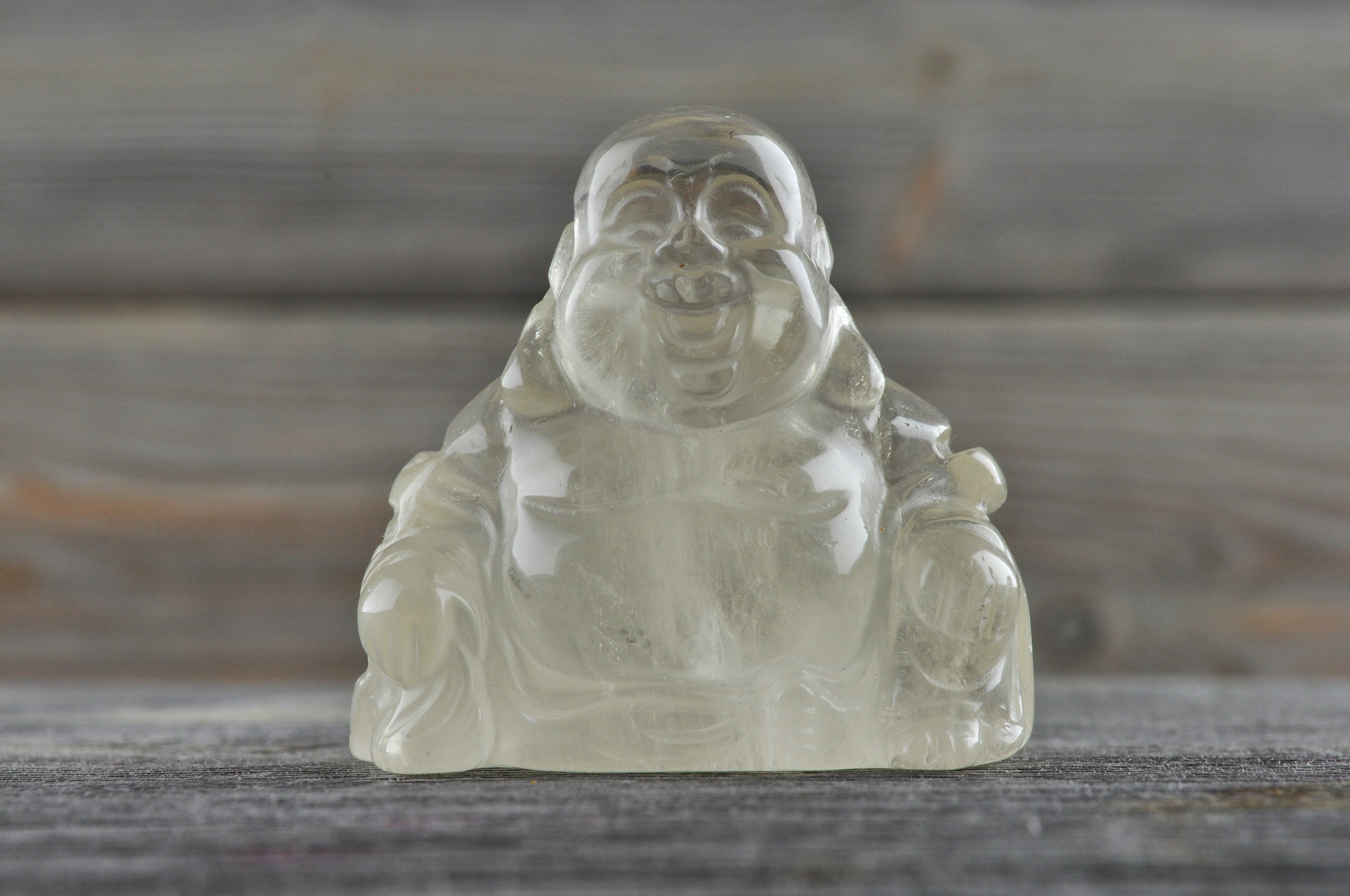 Beautiful Clear Quartz Buddha Carving