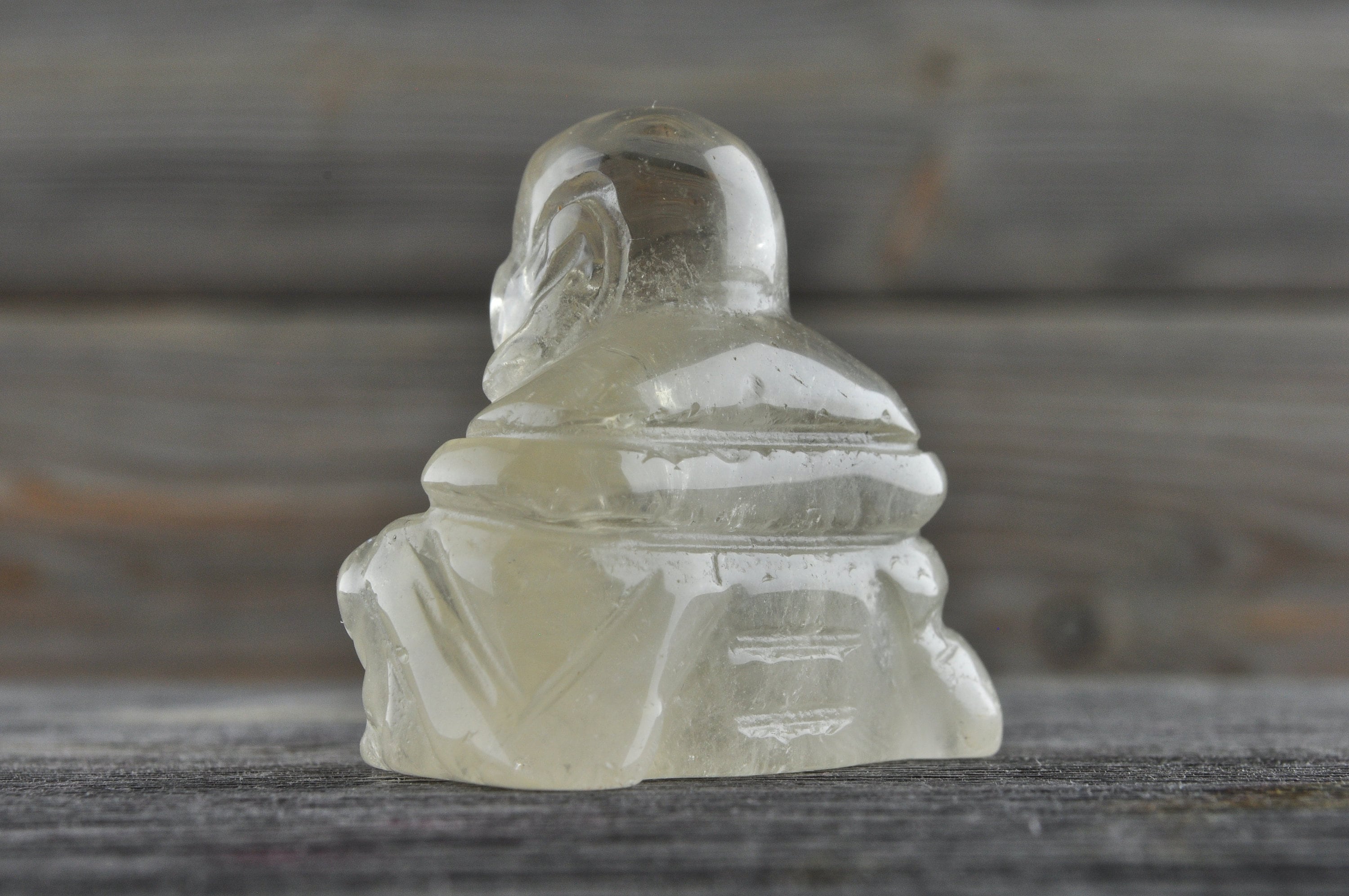 Beautiful Clear Quartz Buddha Carving