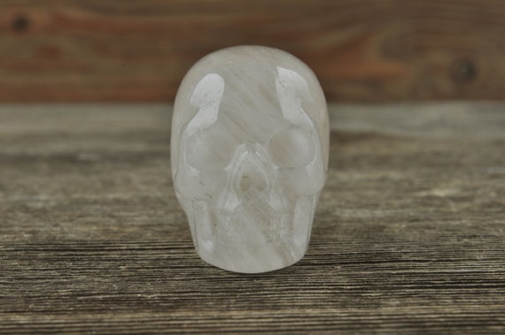 Quartz Crystal Skull! Halloween Decor, Skull Decor, Gothic Home Decor, Memento Mori, Goth Decor, Crystal Decor