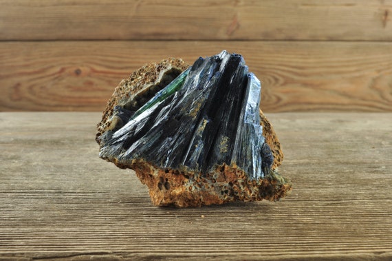 Gorgeous Vivianite in Matrix Raw Specimen, Phosphate Mineral, Blue-Green, Iron-Magnesium, Crystal