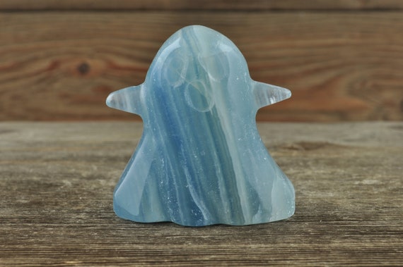 Blue Onyx Crystal Ghosts, Ghost, Halloween Crystals, Crystal Ghost, Halloween Decor, Goth Decor, Crystal Decor