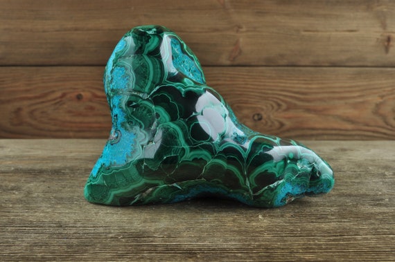 Malachite with Chrysocolla, Heart Chakra, Crystal, Reiki, Green Crystal, Crystal Healing, Home Decor, Crystal Decor, Malachite, Chrysocolla