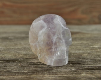 Purple Fluorite Crystal Skull, Gothic Home Decor