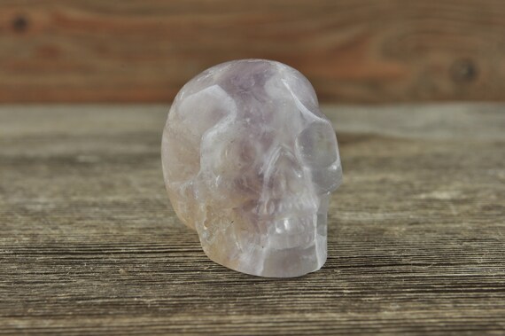 Purple Fluorite Crystal Skull, Mini! Halloween Decor, Skull Decor, Gothic Home Decor, Memento Mori, Goth Decor, Crystal Decor