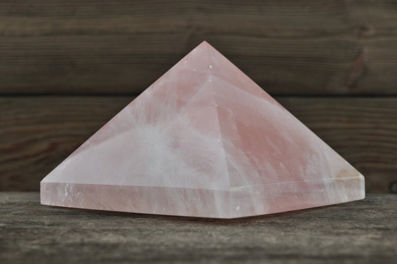 Beautiful Rose Quartz Pyramid, 4 inches!